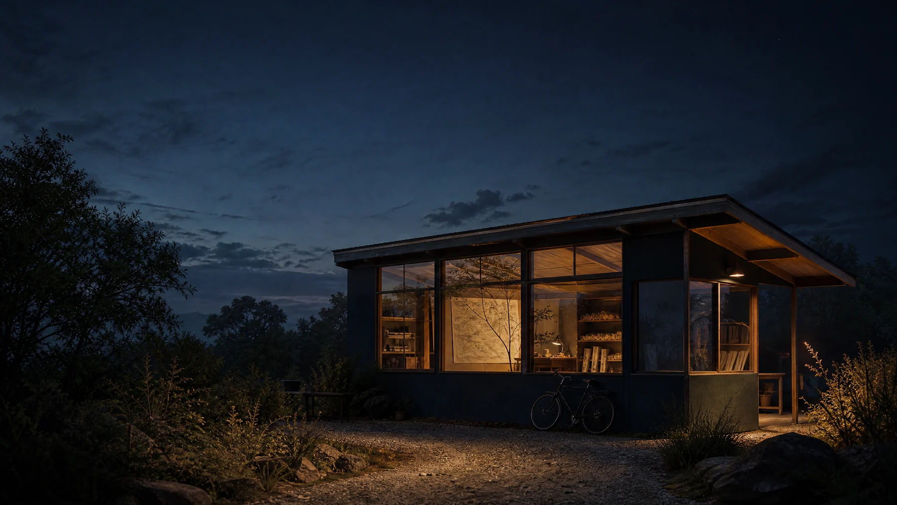 Jorequmal field research station at night
