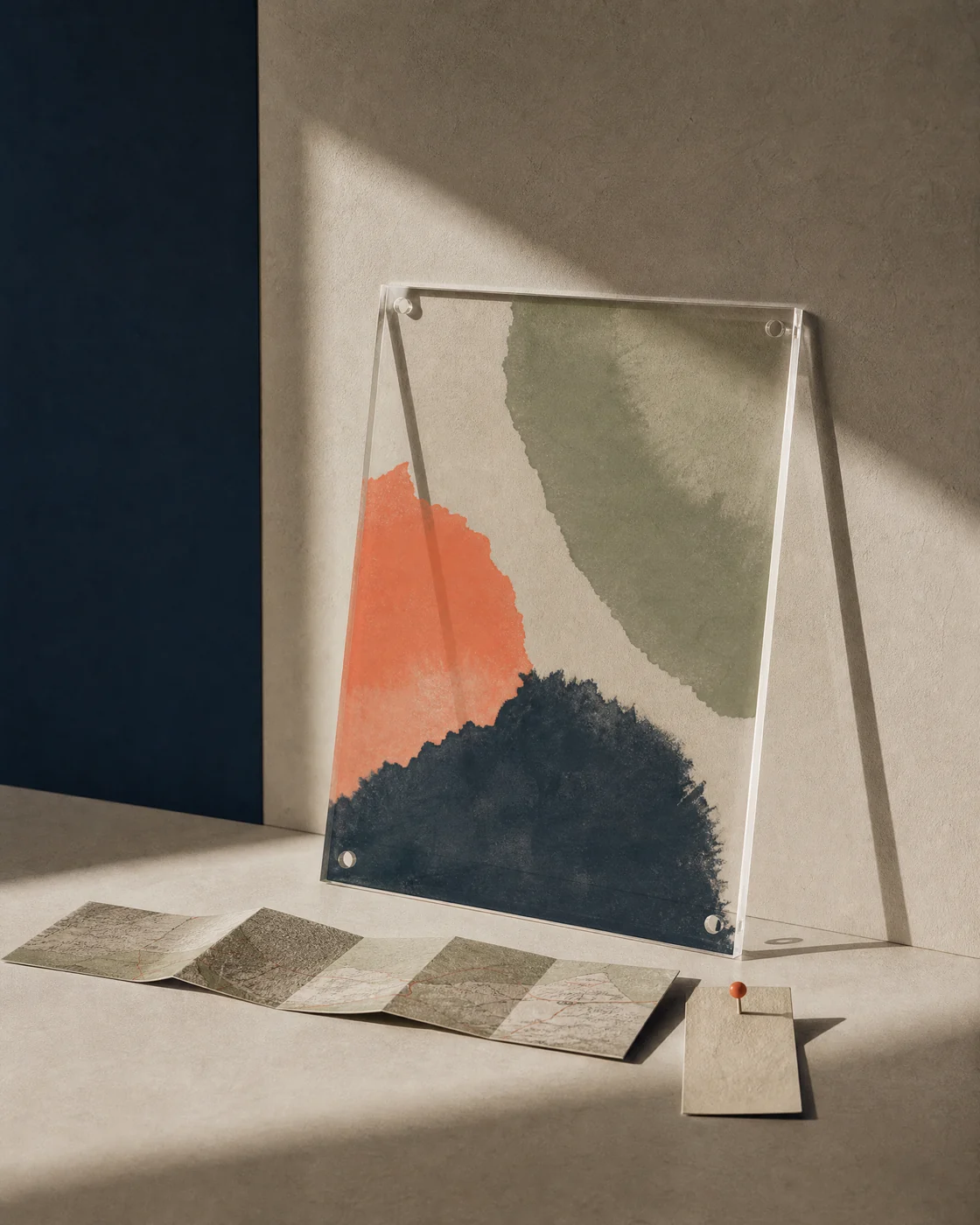 Acrylic insight plate with colored evidence areas